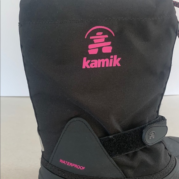 Kamik Kids Black and Pink Snow Boots - Picture 6 of 8